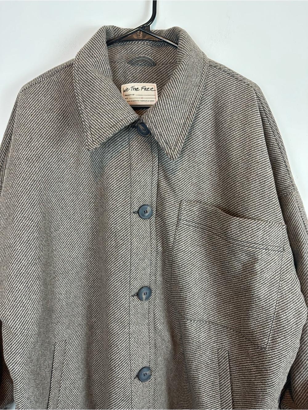 Free People Jessica Shirt Jacket Size L - Picture 4 of 16